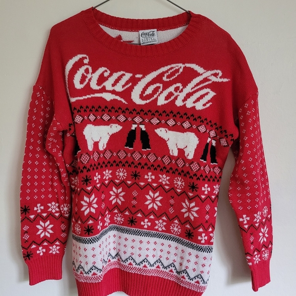 Coca-Cola Christmas Sweater Size Mens Small - Picture 1 of 3